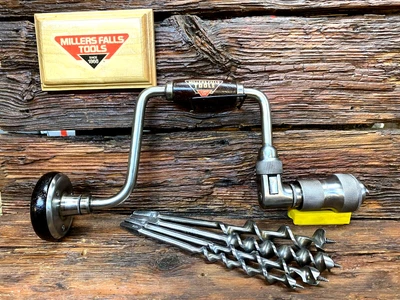 $149.95 • Buy Miller Falls #772  10  Heavy Duty Hand Brace Drill  W/4 Bits   Great Condition