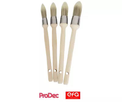ProDec 4 Peice Pointed Sash Brush Set Synthetic Filaments Fine Finish • £9.25