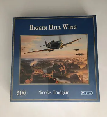 Gibsons Biggin Hill Wing Spitfire 500 Piece Jigsaw Puzzle Kent WW2 War SEALED • £10.30