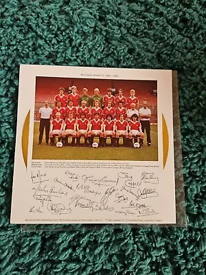 Manchester United Gold Record . Facsimile Autographs.  1980-81 • £4