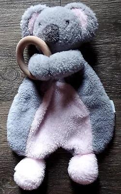 Mud Pie Koala Wood Teether Security Blanket Minky Plush Lovey 12  • $18.70