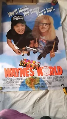 Poster: Wayne's World (1992): Original Movie Video Store 27x40 VHS Promo • $18.25