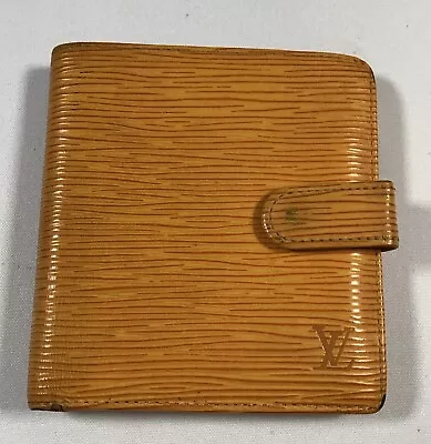 Vintage Louis Vuitton Epi Bifold Yellow Leather Wallet • $15