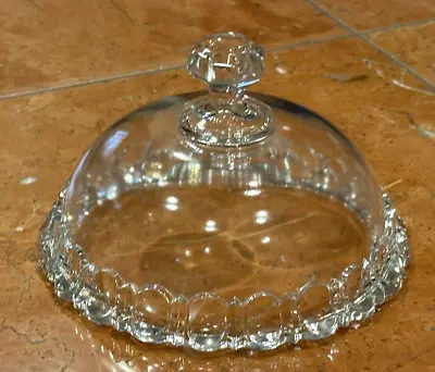Eapg 5.5  Butter Domed Lid Vintage Clear Glass Finial No Underplate Finial Euc • $22.50