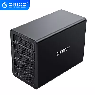 ORICO 10Gbps 5 Bay Hard Drive Enclosure Daisy Chain USB3.1 Type-C 2.5 /3.5  HDD • $143.99