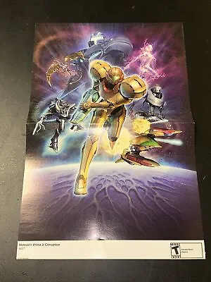 2007 Official Metroid Prime 3: Corruption Wii 2-Sided Poster Authentic Samus Art • $8.99