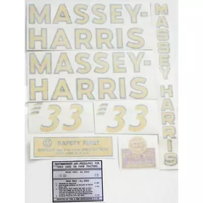 DEC120 MH 33: Mylar Decal Set Fits Massey Harris • $39.99