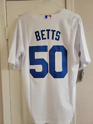 Mookie Betts Jersey XLarge White New Mens Los Angeles Dodgers Hot • $35