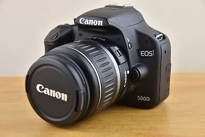 Canon 500d Camera Eos Dslr Kit With Zoom Lens Battery Charger 4gbsd Shutter 5304 • £159