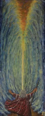 Original Oil Painting  The Parting.” 16 X 40. JG Artist Biblical Moses Easter • $199.99