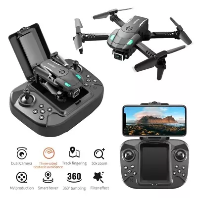 Ready To Fly 4K HD Camera Mini Drone Three-sided Obstacle Avoidance Air Pressure • $48.99