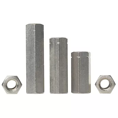 £2.25 • Buy M5 M6 M8 M10 M12 A2 Stainless Steel Hex Connector Nuts Threaded Rod Couplers