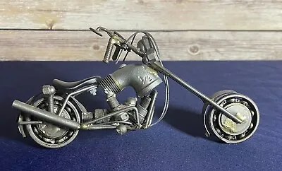 Vintage Handmade Metal Motorcycle Harley Davison Style Art Sculpture Figure Maui • $88.97