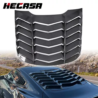 Carbon Fiber Style Window Louver Cover Sun Shade Vent For 2015-2023 Ford Mustang • $108.99