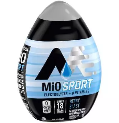 MiO Sport Liquid Water Enhancer Berry Blast + Electrolytes - 1.62 Oz -Pack Of 12 • $51.74