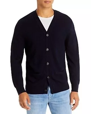 The Men’s Store L7103 Mens Navy Blue Merino Wool V Neck Cardigan Size XL • $94.49