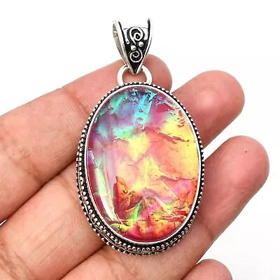 Australian Triplet Opal Gemstone 925 Sterling Silver Handmade Jewelry Pendant • £12.53