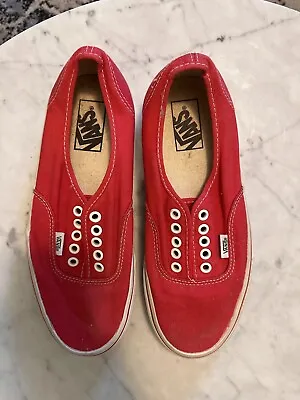 Unisex Vans Off The Wall Red Sneakers. Slip On Womens USA - 9.5 Mens USA 8 GUC • $15