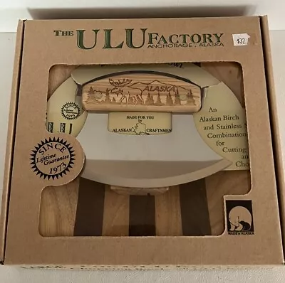 The Ulu Factory 8  Chopping Bowl & 6  Knife - Alaska Moose Blade Handle NEW • $24.95