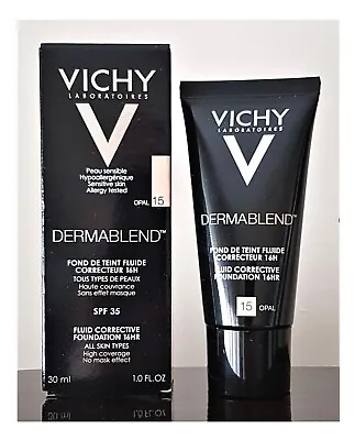 Vichy Dermablend Fluid Corrective Foundation 16HR 30ml - Shade Opal 15 • $32.50