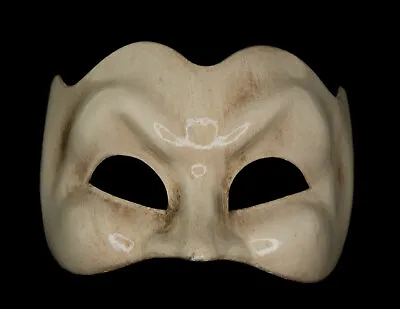 Mask From Venice Brighella White Ecru Carnival Venetian Fancy Dress Party 1537 • $79.39