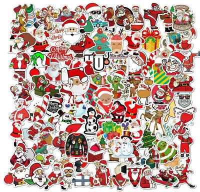 $7.99 • Buy 100 PCS Christmas Stickers Marry Christmas Decorations Decals For Kids Gift