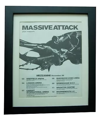 £79.95 • Buy MASSIVE ATTACK+Mezzanine+TOUR+POSTER+AD+ORIGINAL 1998+FRAMED+EXPRESS GLOBAL SHIP