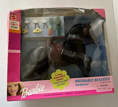 Barbie Brushable Beauties Horse SUNFLOWER #67022 VINTAGE 1999 RARE NEW IN BOX • $94.34