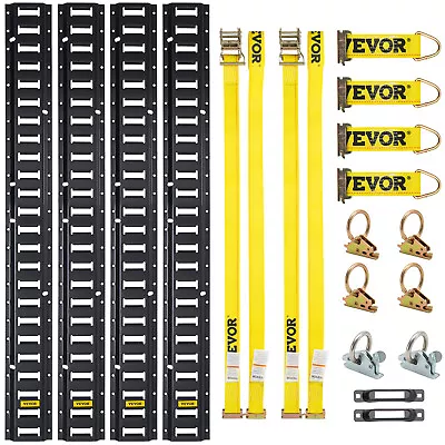 VEVOR E Track Tie Down Rail Kit 18PCs 5' E Track Rails Enclosed Cargo Trailer • $83.16