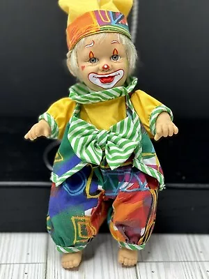 VTG: 8” Rare Gi Go Palm Pal Bean Bag Mini Clown Baby Doll Sticking Out Tongue • $15