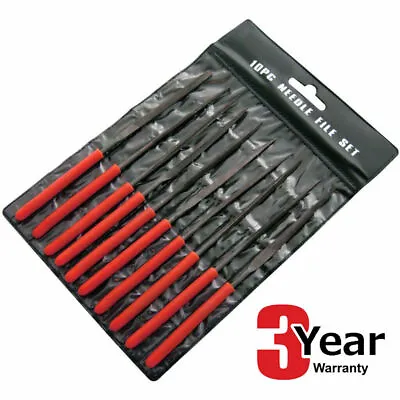 10pc Amtech Mini Needle File Set Precision Files + Wallet With 3 Year Warranty • £4.99