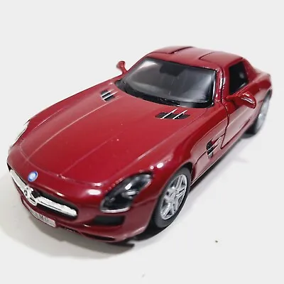 Kinsmart Mercedes-Benz SLS AMG Candy Apple Red Hardtop 1/36 Scale Diecast Car • $9.25