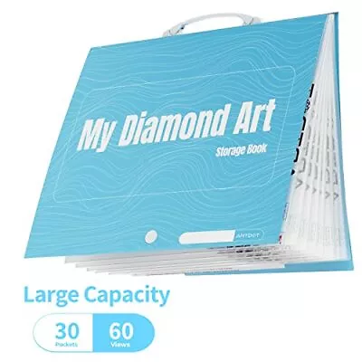 A3 Storage Book For Diamond Painting Kits Art Portfolio Folder With 30 Pocket • £15.51