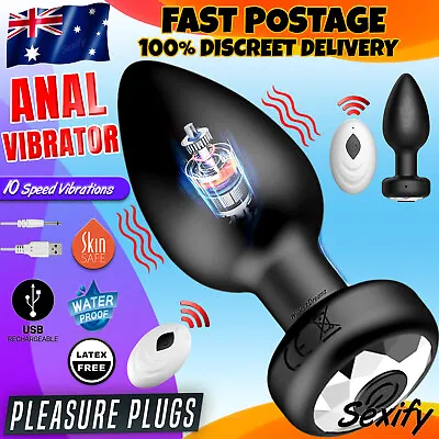 $14.95 • Buy Vibrating Anal Plug Vibrator Prostate Massager Dildo Butt Bead Men Women Sex Toy