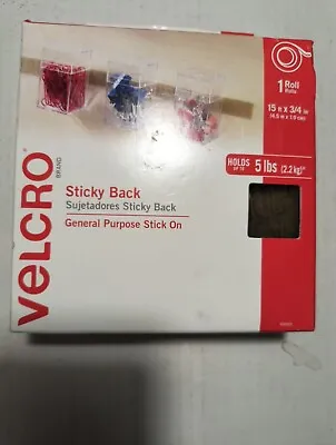 VELCRO Brand STICKY BACK Beige Fasteners 15 Ft X 3/4  Roll 90085 • $19.99