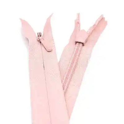 YKK CLOSED END CONCEALED INVISIBLE ZIP DUSTY PINK Sizes 23cm / 9  And 54cm / 21  • £2.39