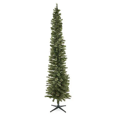 Home Heritage 9 Ft Pencil Pine Prelit Artificial Christmas Tree 500 RGB Lights • $167.99