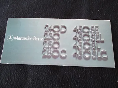 1974 Mercedes Catalog 230 280 450 SEL SL SLC 450SL 450SLC 450SE 450SEL Brochure • $15.98