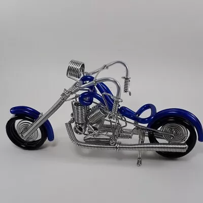 Vintage Chopper Motorcycle Old Handmade Motor Metal Wire Amazing Art Home Decor • $19.89