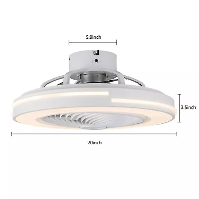 20  Modern LED Ceiling Fan Light Chandelier Flush Mount Lamp With Remote Control • $48.44