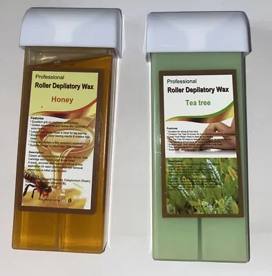 Roll-On Hot Depilatory Wax Cartridge Honey & Tea Tree Heater Waxing Hair Removal • $12.99