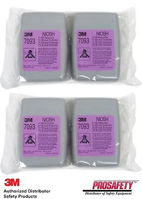 2 PAIR 3M 7093 P100 Particulate Replacement PPE Respiratory Protection Cartridge • $15.69
