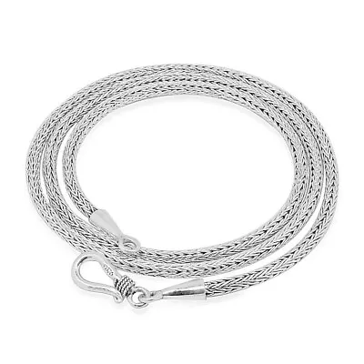 Solid 925 Sterling Silver Bali Tulang Naga SNAKE ROUND CHAIN NECKLACE  - 2.5mm • £41.75