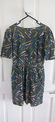 $30 • Buy GORMAN Size 8 Corduroy Cord Zig Zag Print Dress
