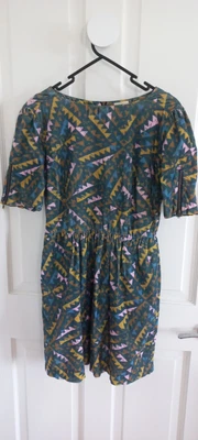 $30 • Buy GORMAN Size 8 Corduroy Cord Zig Zag Print Dress
