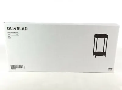 Ikea OLIVBLAD Plant Stand Indoor Outdoor Steel Side Table Black 13 ¾   New • $36.95