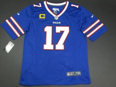 $69.99 • Buy New Josh Allen #17 Buffalo Bills 4 Star GOLD Captain Patch 2023-24 Jersey Blue
