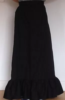 Late Victorian Edwardian Style Ladies Skirt Maxi Full Length With Ruffle • £49.35