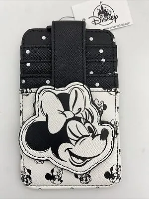 Disney Parks Wallet Minnie Mouse Winking Sketch Faces Slim Wallet ID Cardholder • $24.95