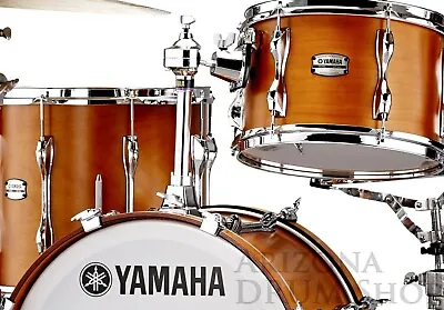 Yamaha RECORDING CUSTOM 3pc BOP Drum Set W/18  Bass Real Wood Finish In Stock • $3149.99